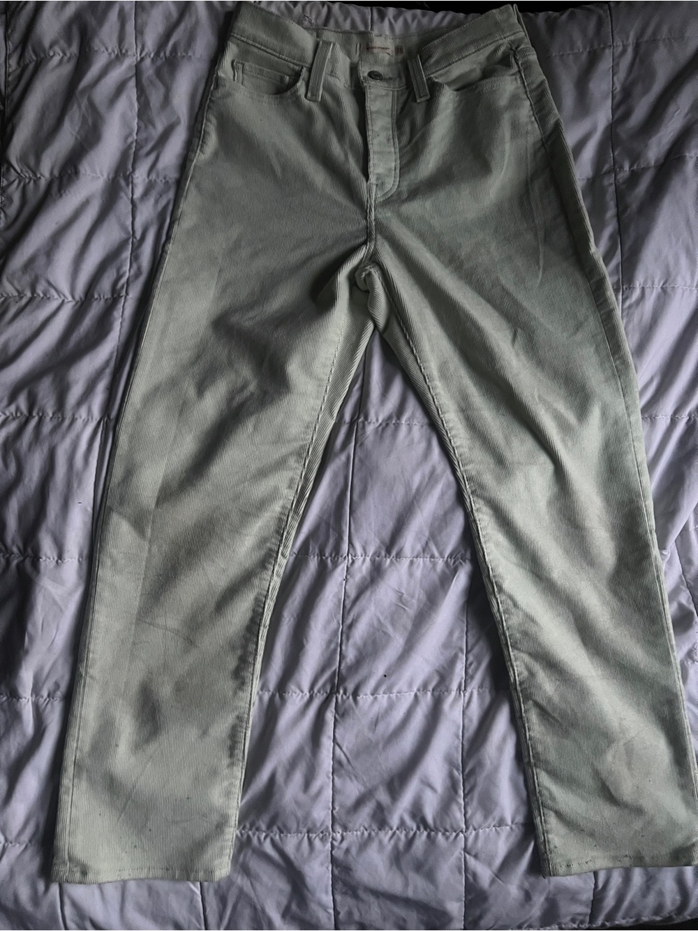 LEVIS WOMENS PALE SAGE GREEN PANTS